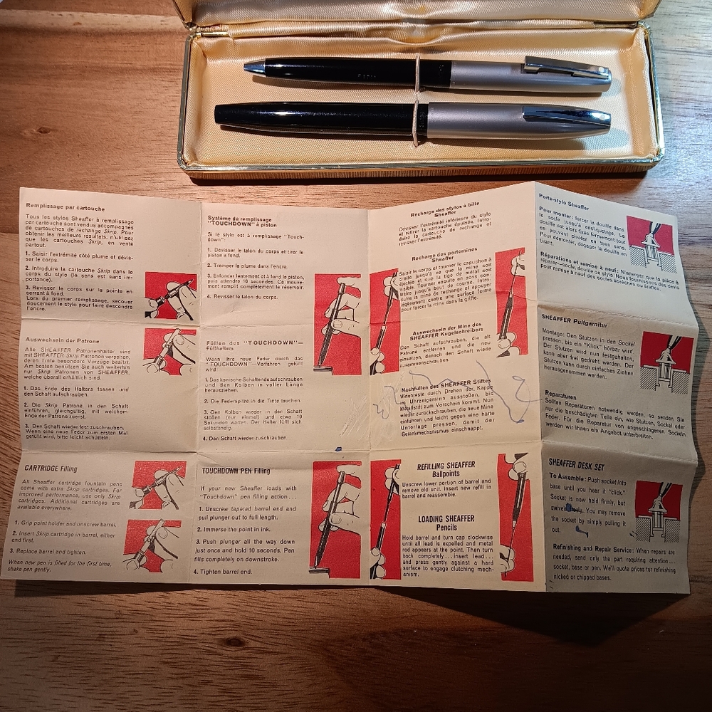 Vintage Shaeffer Pen And Pencil Set With Case
